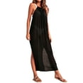 thumbnail image 2 of Lucakuins Mujeres Bikini Cover-ups Verano Color sólido Suelto Sin espalda Slit Halterneck Traje de baño para la playa Traje de baño Lucakuins  moda, 2 of 7
