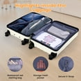 thumbnail image 5 of SANOPY 3-Piece Travel System: 20" Hardshell PC Suitcase (TSA Lock) + Convertible Gym Bag (Backpack/Crossbody/Tote) + Leak-Proof Cosmetic Organizer | Steel Handle, 360° Silent Wheels, 3-Year Warranty, 5 of 10