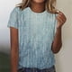 thumbnail image 3 of Tops Cortos para Mujeres Retro Impreso Cuello Redondo Manga Corta, Camiseta Casual para Uso Diario Y de Fiesta, 3 of 4
