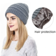 thumbnail image 2 of Gorro de lana de punto cálido con estilo protector para mujeres europeas y americanas de otoño e invierno en 9 colores, 2 of 6