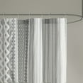 thumbnail image 5 of INK+IVY Imani Printed Shower Curtains with Chenille, Cotton Shower Curtain, Gray, 72" x 72", 5 of 6