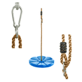 thumbnail image 4 of Outdoor Heights Indoor/Outdoor Disc Swing for Tree or Swing Set with Adjustable Rope - Blue, 4 of 8