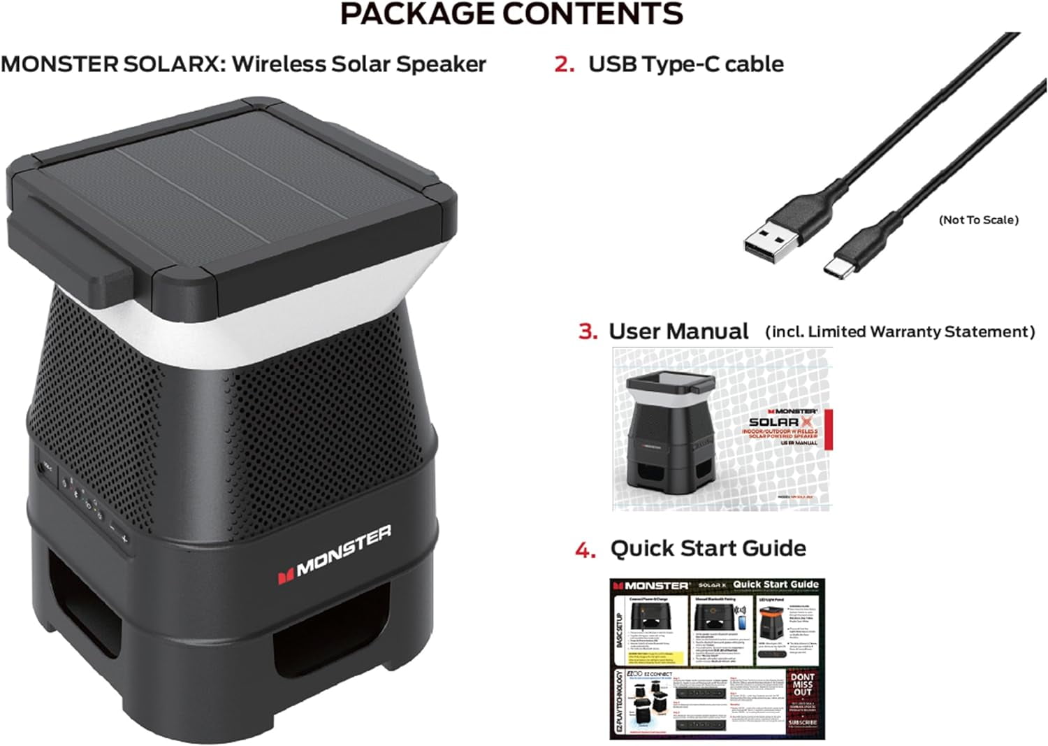 Free Shipping! Monster Solar X Outdoor Wireless Solar Powered