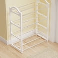 thumbnail image 5 of Qocolhg Shoe Rack for Entryway, 4 Tier Shoe Organizer, 8 Pairs Stackable Small Shoe Rack, Shoes Organizer for Closet, Entryway, Hallway, Garage, Front Door, Dorm Room Shoes Shelves, White, 5 of 7