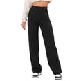 thumbnail image 1 of High Waist Pants Loose Wide Leg Pants for Women Spring Fall Ladies Office Trouser Full Length Straight Pant Outwear, 1 of 5