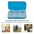 thumbnail image 2 of 2Pcs Portable Pills Case 6 Compartments Pills Organizer Pills Storage Box Travel Pills Case, 2 of 9