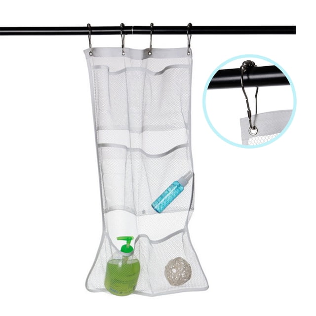 Shower Caddy, 13x23 Inch Storage Rack For Bathroom, With Quick-Drying Mesh, 6 Net Pockets, For Toiletries Toys, Hanging Design, Multifunctional, Space Saving, Durable Polyester