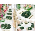 thumbnail image 2 of 90 Uds. Planta de hojas de palma Tropical hoja de imitación-decoraciones de mesa de fiesta hawaiana/luau/jungla, 2 of 5