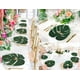 thumbnail image 2 of 90 Uds. Planta de hojas de palma Tropical hoja de imitación-decoraciones de mesa de fiesta hawaiana/luau/jungla Sailing Electrónica, 2 of 5