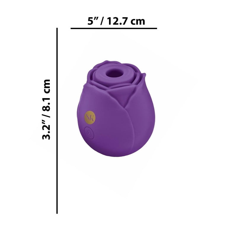 Secret Kisses Rosegasm Air Rechargeable Silicone Clitoral Vibrator, Purple