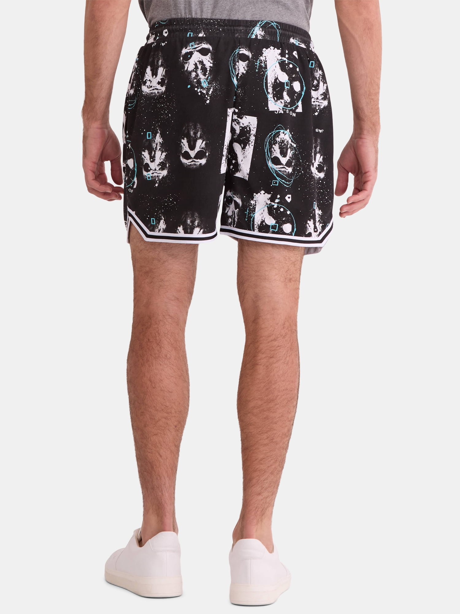 Friday the 13th Men's and Big Men's Jason Voorhees Graphic Mesh Shorts, Sizes XS-3XL