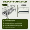 thumbnail image 5 of Pasture Feeder, Stainless Steel Frame Large Livestock Feeder, Goat Hay Feeder, Heavy-Duty Hay Grain Livestock Feeder, Livestock Feeding, 77 Gallon Large Capacity, Heavy Duty, for Horse Trough, 5 of 7