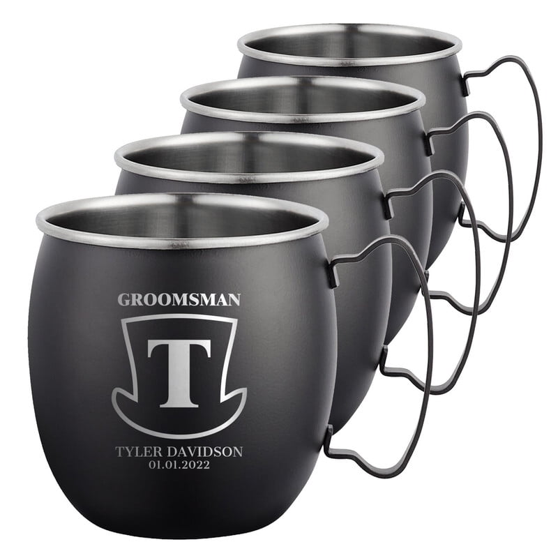 PERSONALIZED Ideal Custom Engraved Groomsmen GiftClassic Round Rolled
