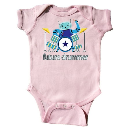 

Inktastic Future Drummer Robot Gift Baby Boy or Baby Girl Bodysuit