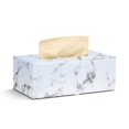 thumbnail image 1 of Caja de pañuelos faciales rectangular de cuero sintético, servilletero, dispensador de toallas de papel, contenedor para oficina, 1 of 5