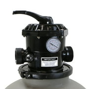 XtremepowerUS 16 in Sand Filter Pump, Above Ground & In-Ground Pool Sandpump, 7-Way Valve, 75139