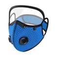 thumbnail image 2 of Carbon Filter Dust Mask, Reusable Face Mask with Eye Shield for Work _ Blue, 2 of 9