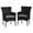 Black/Gray, variant on Flash Furniture Maxim Wicker Patio Armchairs Fabric, Steel, Polyester, Foam Black/Gray, Set of 2