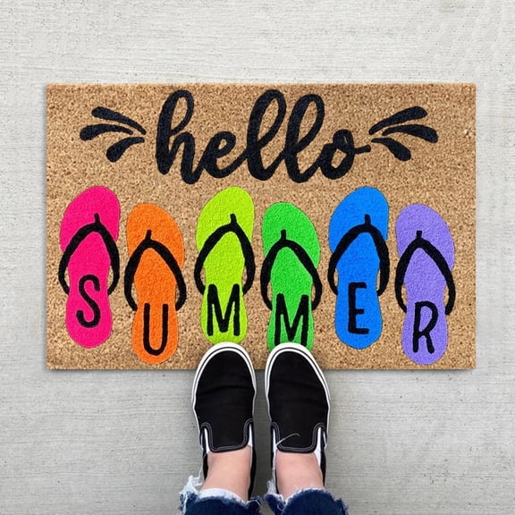 Carpet,1PCS Summer Floor Mats Holiday Mats Welcome Door Mats Polyester Door Mat Beach Non Slip Floor Mat 1PC Doormat