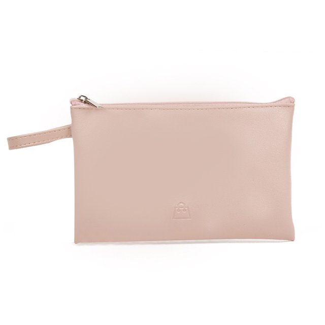 Ounissouiy Bolsa de servilletas sanitarias PU Almacenamiento de dinero Pequeña bolsa de color sólido Cosmético Brillo de labios Almacenamiento y organización del hogar Rosa