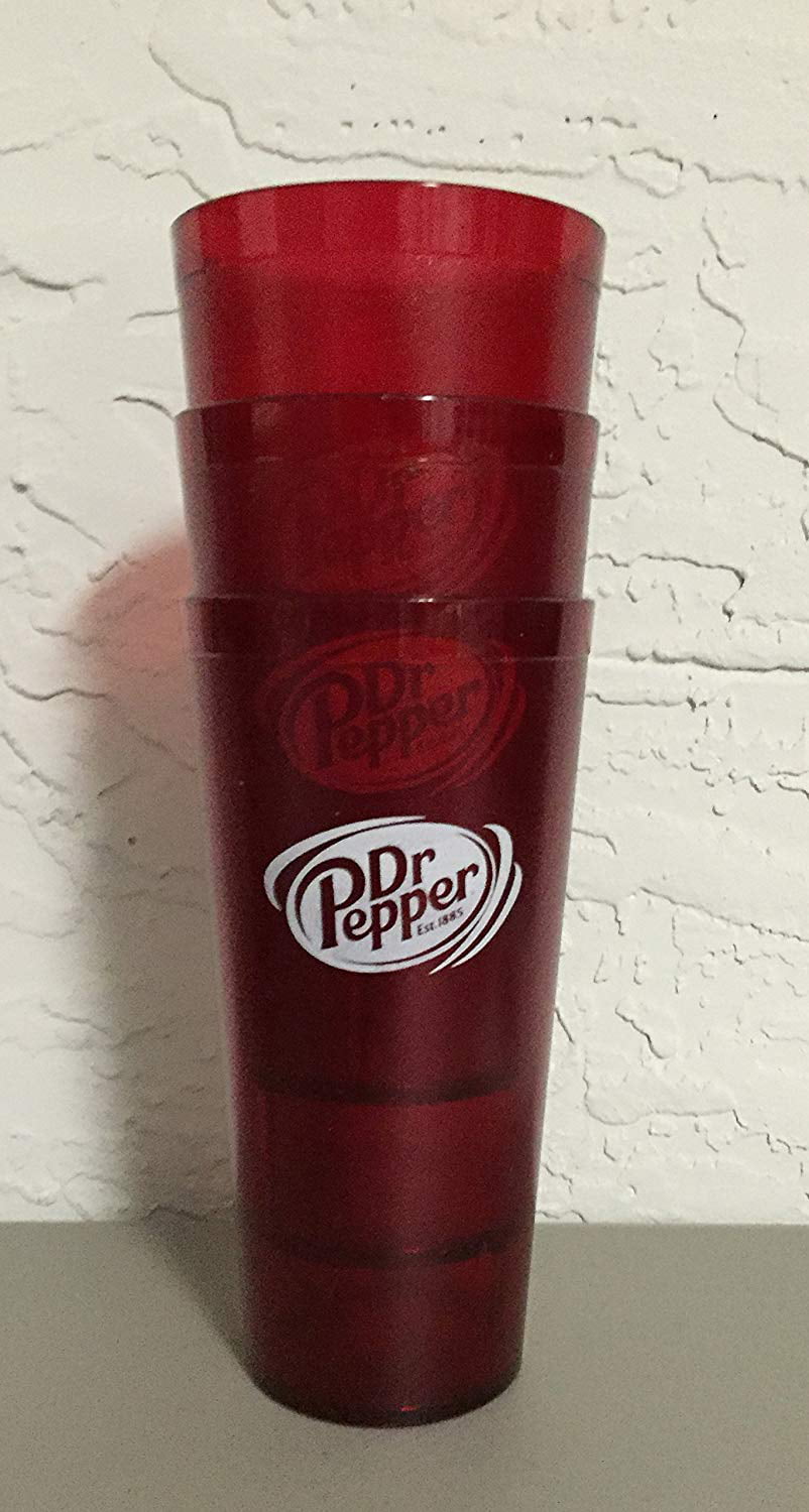 Pepper Pepper Restaurant Red Plastic Tumblers Cups 24oz Carlisle by Dr 6 Dr New 