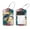 multicolored 3, variant on PhooArto 2 Pcs Tie Dye Whale and Shark Patterns Luggage Tag for Suitcases, Leather Baggage Tags Identifiers for Travel, Stainless Steel Loop Name ID Label for Women Bag Backpack