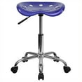 thumbnail image 1 of Scranton & Co Adjustable Bar Stool with Chrome Base in Deep Blue, 1 of 4