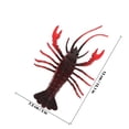 thumbnail image 2 of OUNONA 2pcs Fake Cooked Shrimp Model Fish Tank Plastic Crab Simulation Office Terrarium, 2 of 8