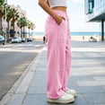 thumbnail image 6 of Sentmoon Sweats for Women Elastic Waist Active Fit Pants with Pockets Solid Color Loose Long Women Casual Pants Fall S-3XL, 6 of 8