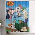 thumbnail image 3 of Phineas And Ferb Shower Curtain Waterproof Fabric Cloth Shower Curtains Washable Bathroom Decoration Bath Curtains Iron, 3 of 9
