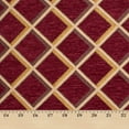 thumbnail image 4 of Geometric Grid Metallic Polyester Chenille Upholstery (57 Inch) Jacquard Fabric By The Yard - For Sewing Upholstery, Curtains, & Décor - Burgundy / Gold (10 Yards), 4 of 4