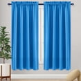thumbnail image 4 of EGYMEN Blackout Curtains, 37"x53" Heat Insulation Energy Saving Curtains, Scandinavian Solid Color Black Silk Curtains, Soundproof and Noise Reducing Curtains for Bedroom and Kitchen, 4 of 9