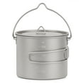 thumbnail image 3 of Outdoor Cup Lixada 750ml / 900ml / 1100ml Olla de titanio liviana con spork plegable para acampar al Lixada Outdoor Cup, 3 of 7