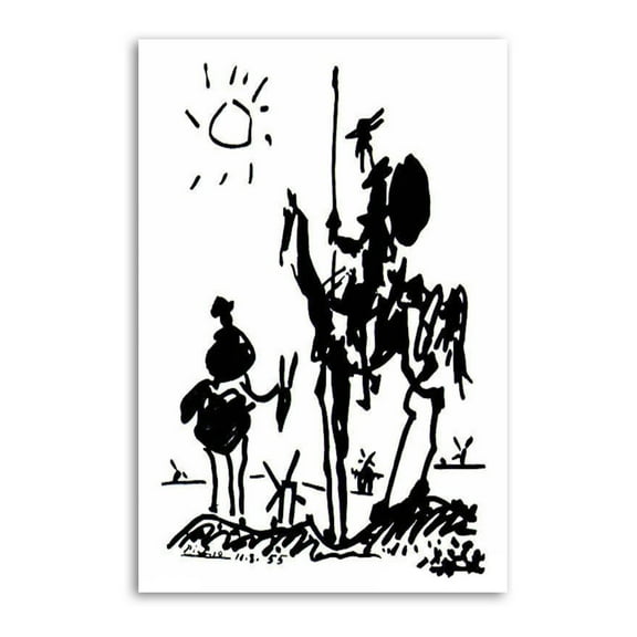 DON QUIXOTE - PICASSO Canvas Wall Art Poster Decorative Bedroom Modern Home Print Picture Artworks Posters 24x36inch(60x90cm)