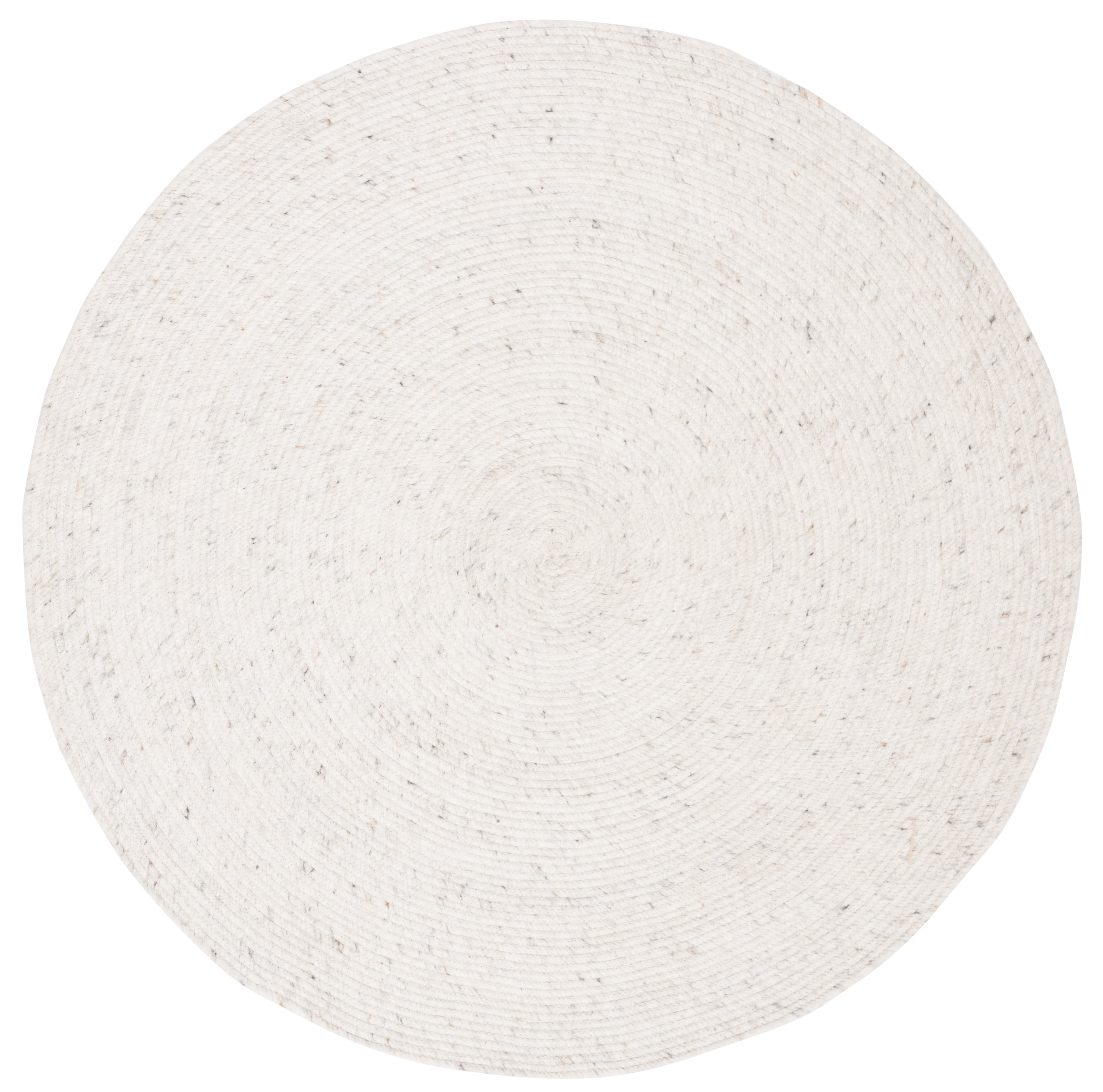 SAFAVIEH Braided Ronan Solid Reversible Area Rug, Light Beige, 3' x 3' Round