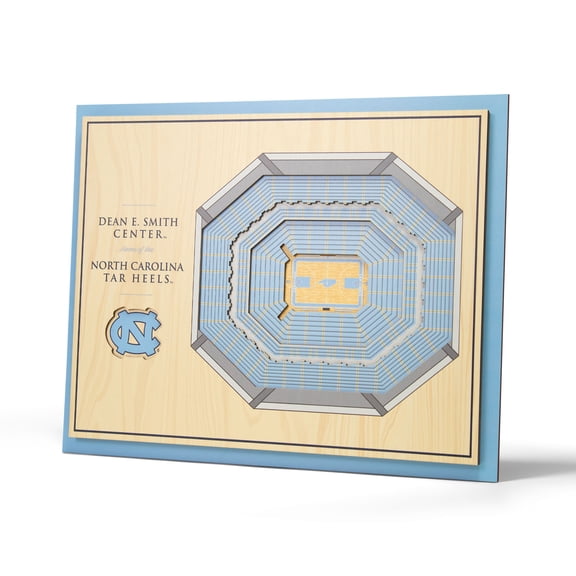 North Carolina Tar Heels 17'' x 13'' 5-Layer StadiumViews 3D Wall Art