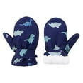 thumbnail image 5 of Splozh Toddler Gloves Baby Mittens Winter Windproof Warm Ski Gloves Thermal Fleece Water Cartoon Children's Gloves Outdoor Gloves for Boys Girls Dark Blue,6-18 Months, 5 of 6