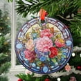 thumbnail image 2 of Carnation Flower Ornament Suncatcher Window Hanging Decor House Decor Flower Lover Gift For Mom Flower Carnation Windchimes, 2025, Holiday 2025, Seasonal Holiday Decor, Holiday, 2 of 5