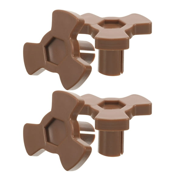 Hemobllo 4Pcs Microwave Turntable Coupler Replacement Plastic Shaft Dark Brown