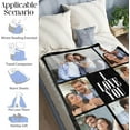 thumbnail image 5 of Custom Blanket with Photos/Text, Personalized Customized Picture Throw Blanket for Family Friend Christmas Halloween Birthday Wedding Customized Gifts for Women Men Blankets, 5 of 5