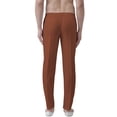 thumbnail image 3 of eloria Men's Premium Comfort Straight Fit Flat Front Dress Pant Pyjamas, Color: Brown, Size : 30, 3 of 6