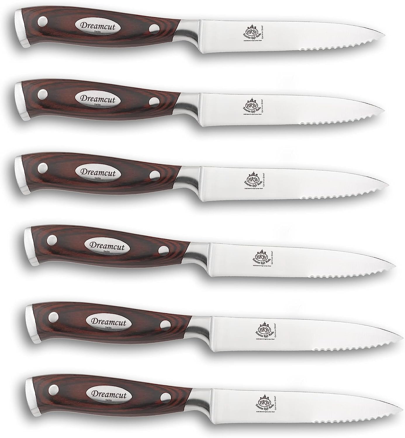 Bavarian Knife Works Perfect Combo 19 PCS Kitchen Knife Set with Steak Knives