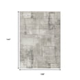 thumbnail image 3 of HomeRoots 618587 9 x 12 ft. Beige & Gray Geometric Washable Indoor & Outdoor Rectangle Area Rug, 3 of 5