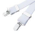 thumbnail image 5 of TopTie Men's Solid Elastic Suspenders 1 inch Y-Back Adjustable Suspenders-White, 5 of 6