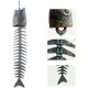 thumbnail image 3 of Outdoor Wind Chime - Garden Wind Chime - Bells Wind Chime Bells - 20.9' Wind Chimes Fish Bone Wind Bell - Garden Decoration, with Hook, 3 of 5
