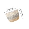 thumbnail image 2 of CATIEBYE 2Pcs Wicker Pots for Plants Decorative Gray Woven Design for Terrace, 2 of 8