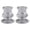 A, variant on Candlestick Holders Set of 2, Glass Taper Candle Holders, Reversible Clear Tealight & Candle Stick Candle Holder Vintage Crystal Tealight Candle Holder for Wedding Dinner Party Table Centerpiece
