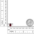 thumbnail image 6 of Gem Stone King 14K White Gold Red Rhodolite Garnet Solitaire Engagement Ring for Women | 2.00 Cttw | Oval 9X7MM | Gemstone January Birthstone | Size 6, 6 of 6