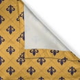 thumbnail image 5 of Ambesonne Fleur De Lis Grommet Curtain, Retro Checkered, 50" x 108", Marigold Purple, 5 of 6