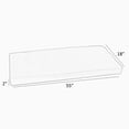 thumbnail image 4 of Grey and White Geometric Indoor/Outdoor Bench Cushion, Corded, 4 of 5